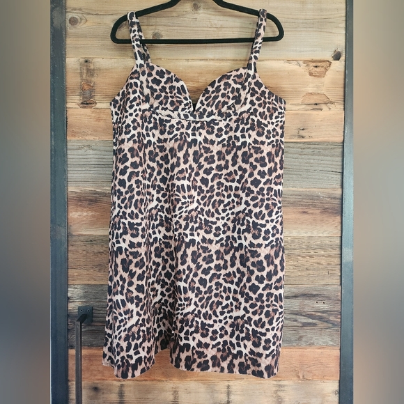 NWT Dhruv Kapoor Leopard Mini Dress Size Large - Picture 6 of 8